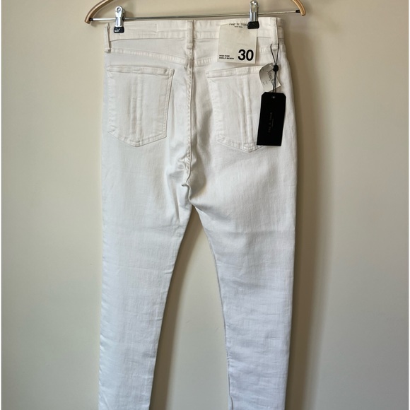 Rag & Bone High Rise Ankle Skinny size 30 white NWT - Picture 2 of 4